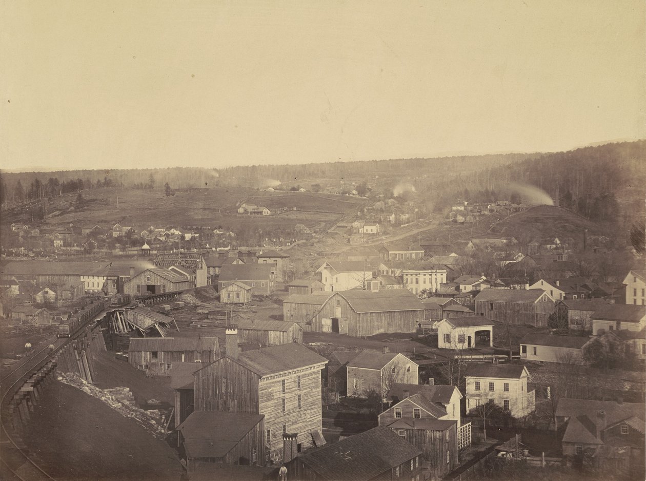 Honesdale, Secção 3, Del.  Hudson Canal Co.,c. 1863-1865 (foto) de Thomas H. Johnson