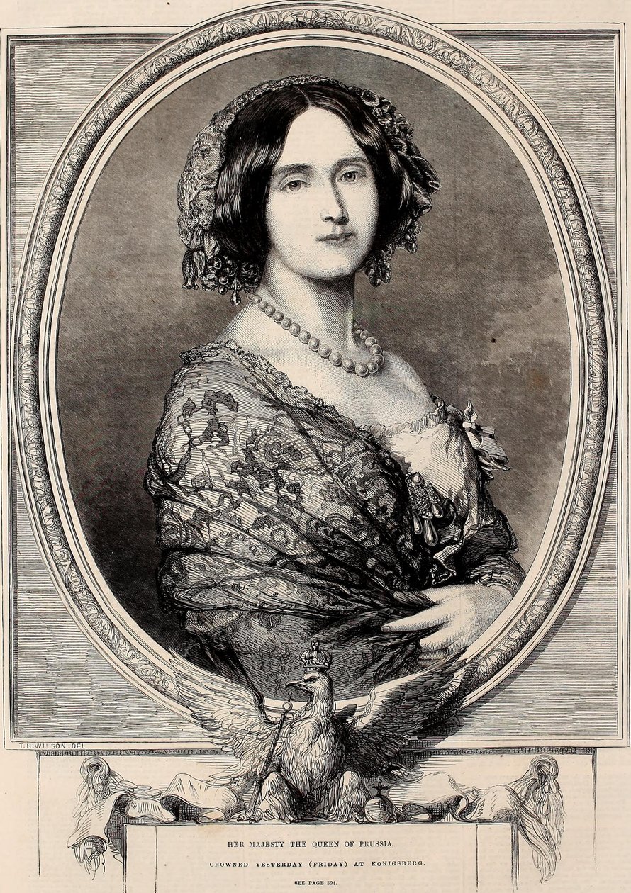 Sua Majestade a Rainha da Prússia, coroada ontem (sexta-feira) em Konigsberg de Thomas Harrington Wilson
