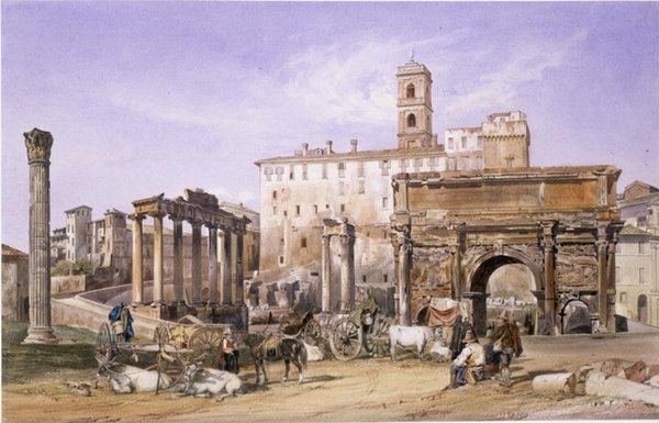 Campo Vaccino em Roma de Thomas Hartley Cromek