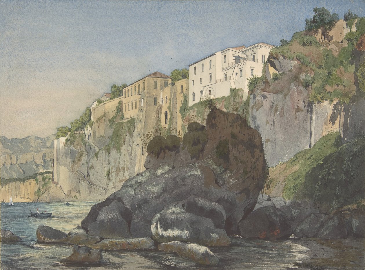 Casas em Sorrento, meados do século XIX. de Thomas Hartley Cromek
