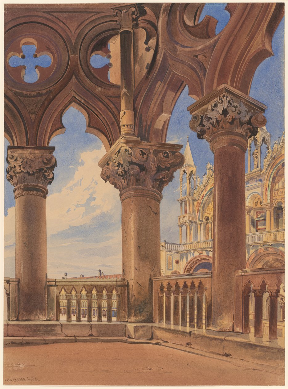 Praça St. Marks do Palácio Doges de Thomas Hartley Cromek