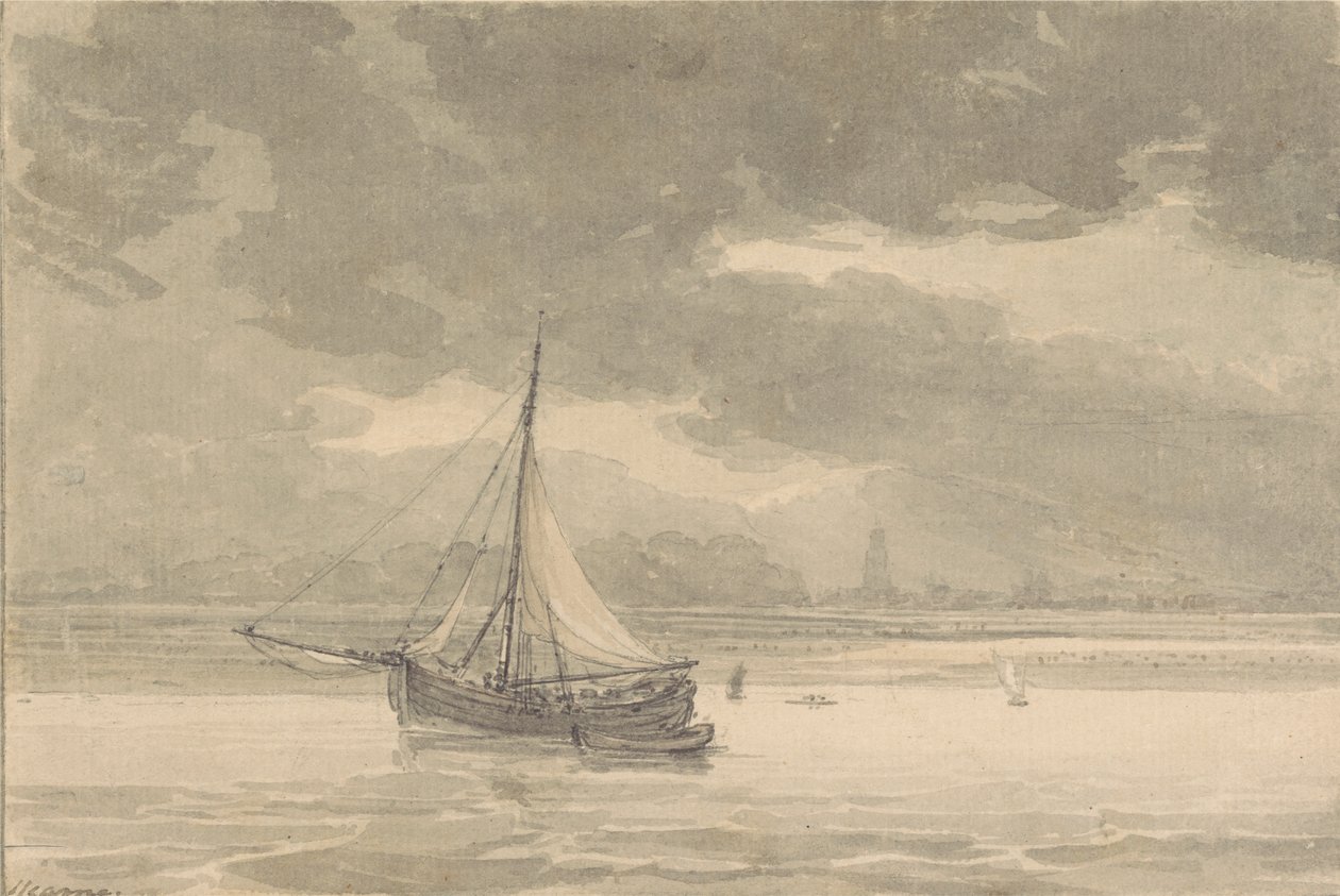 O Tamisa do Ship Inn, Greenwich de Thomas Hearne