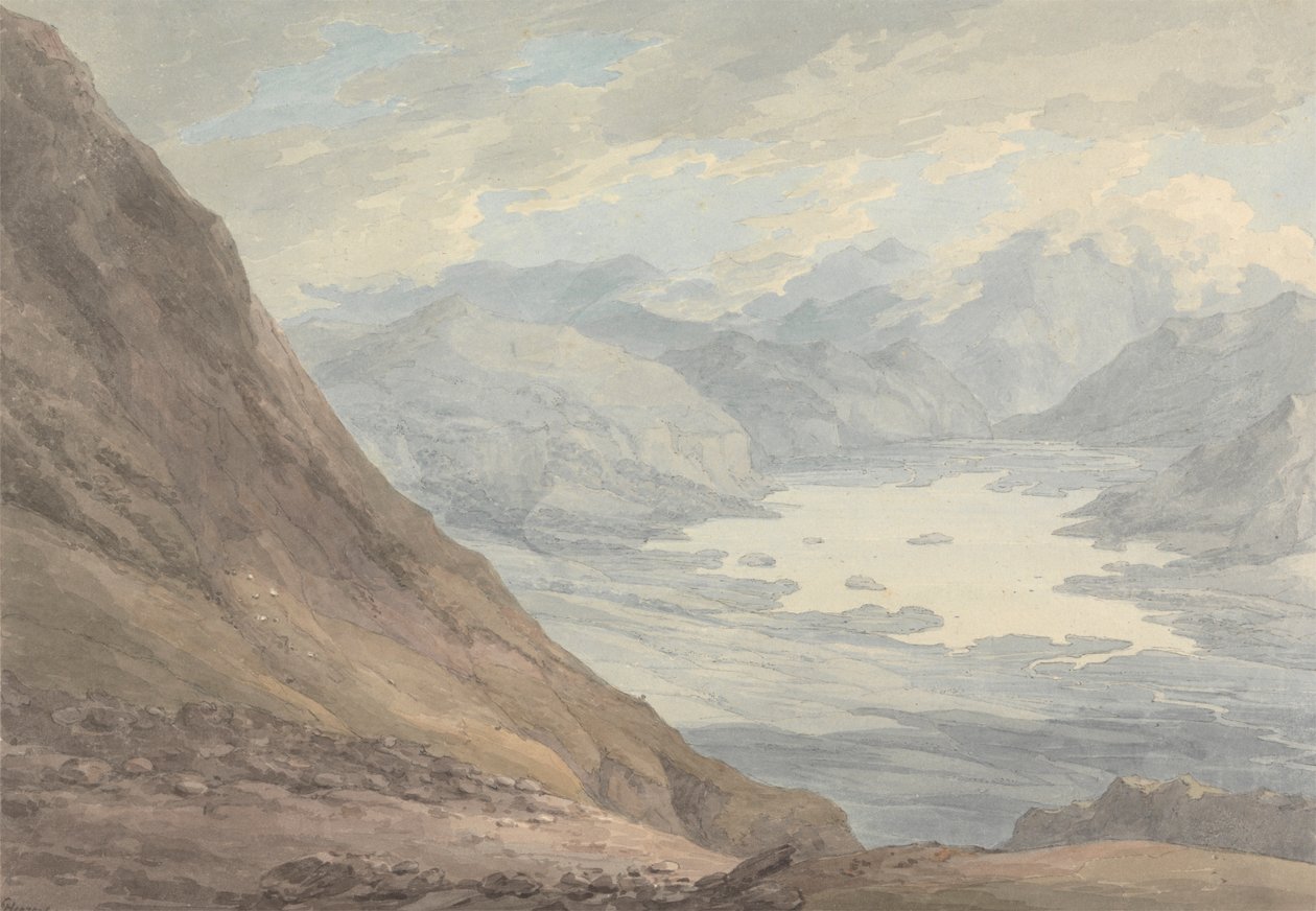 Vista de Skiddaw sobre Derwentwater de Thomas Hearne