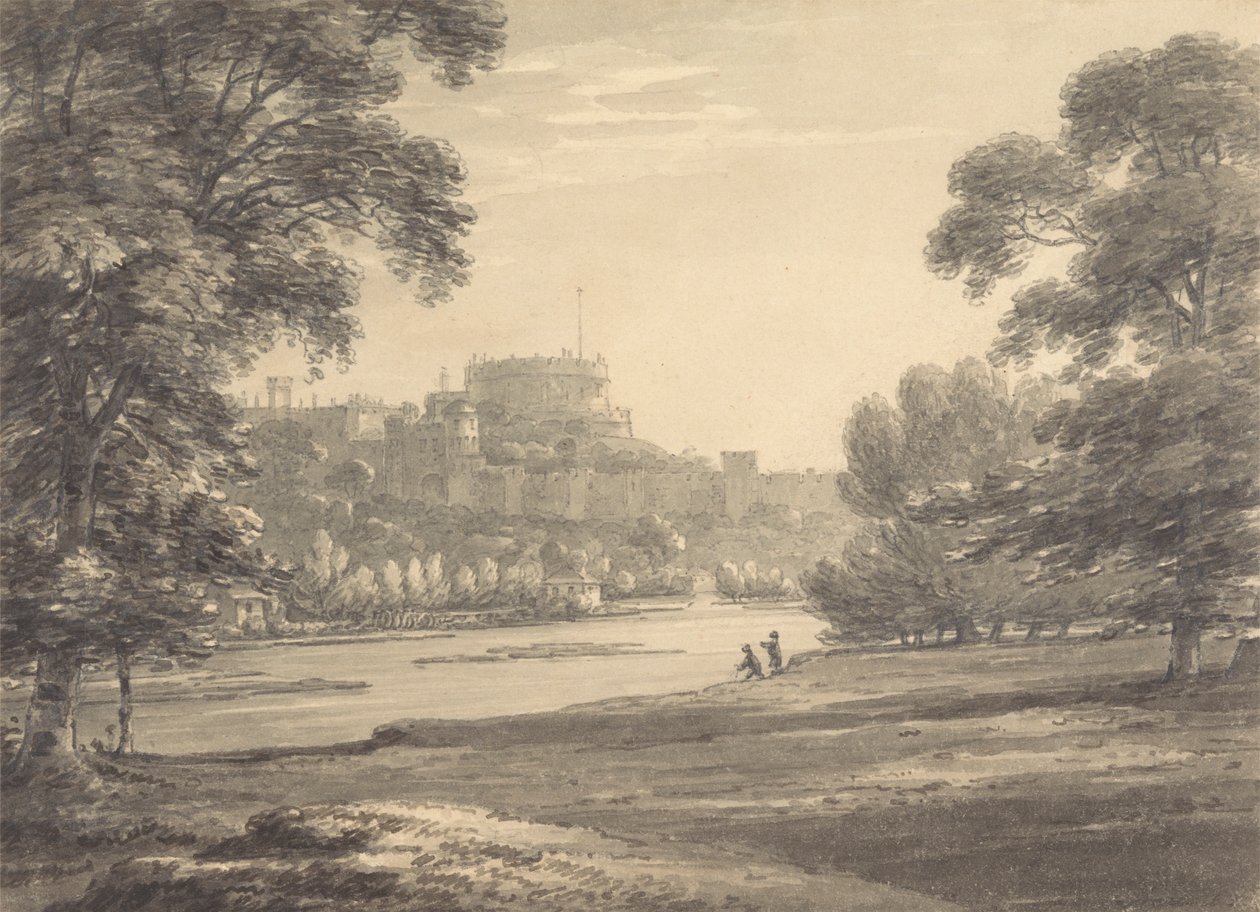 Castelo de Windsor dos campos de Eton Playing Fields de Thomas Hearne