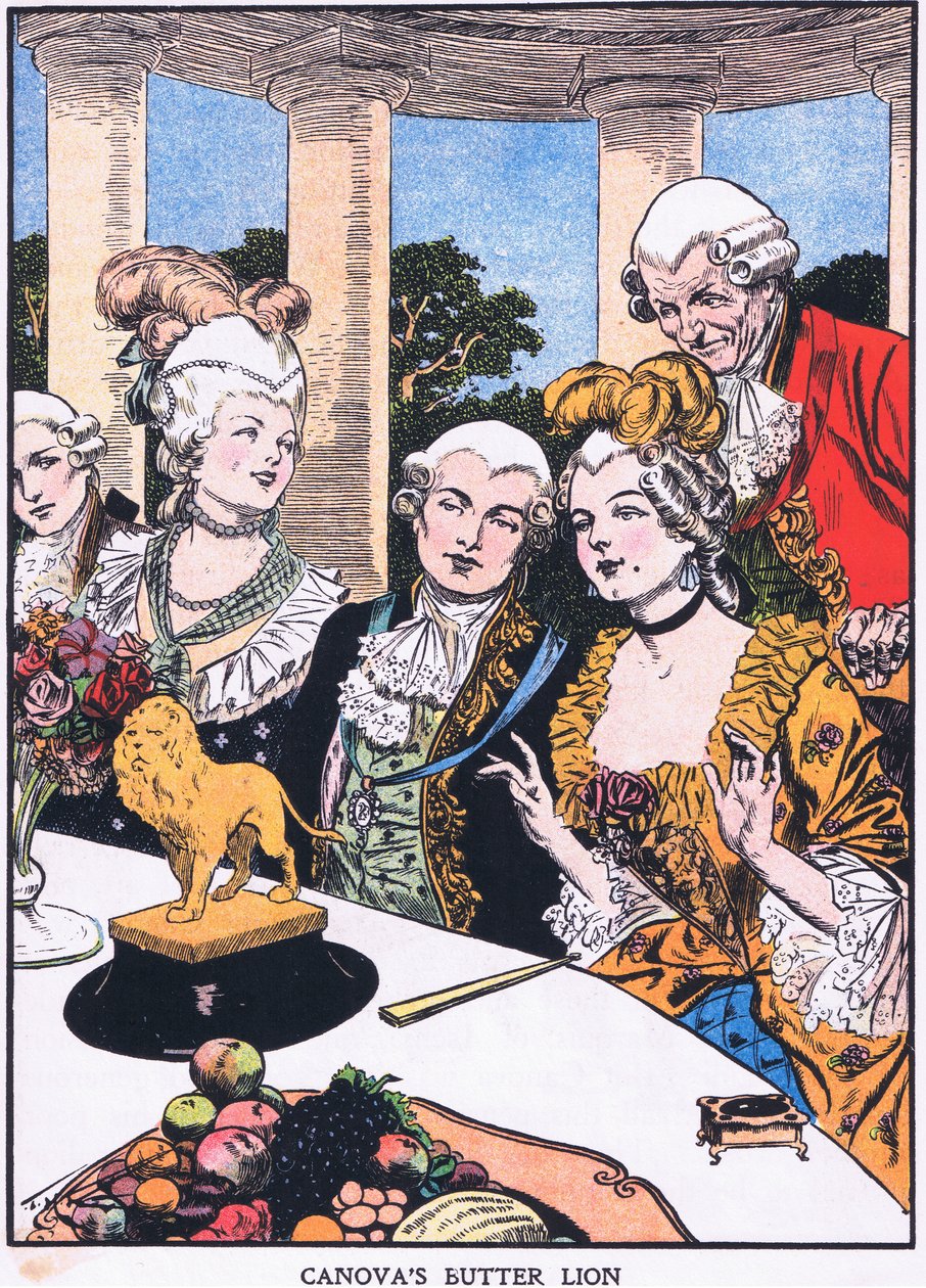 Leão-manteiga de Canova (litografia a cores) de Thomas Heath Robinson