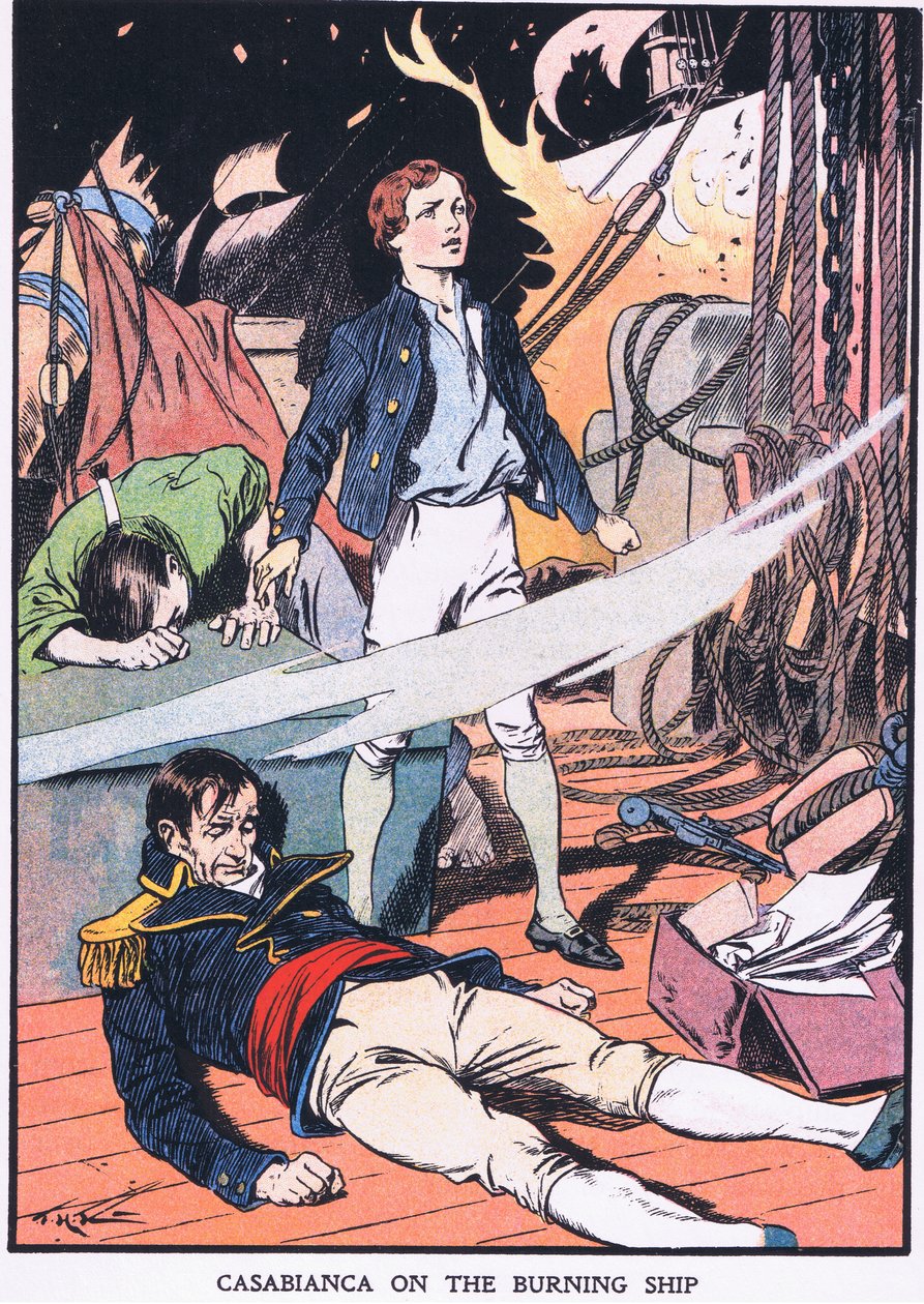 Casabianca (litografia a cores) de Thomas Heath Robinson