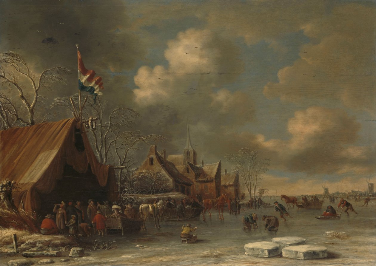Apreciando o gelo, 1677 de Thomas Heeremans