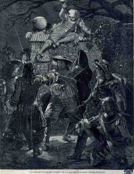 The Outrage Upon Sir John Coventry (d.1682), 21 de Dezembro de 1670 (gravura) de Thomas Herbert (after) Maguire