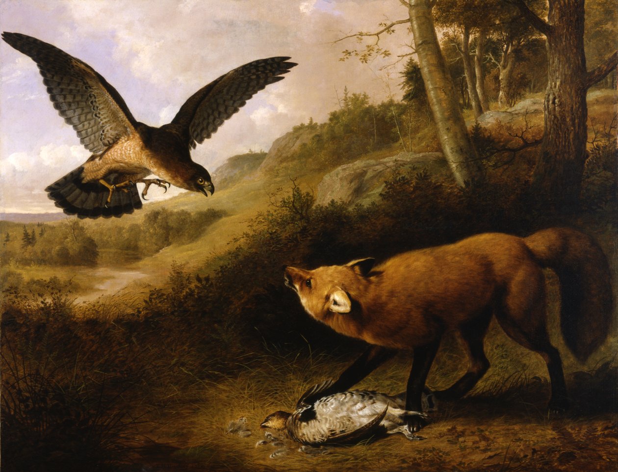 Jogo disputado, 1850. de Thomas Hewes Hinckley