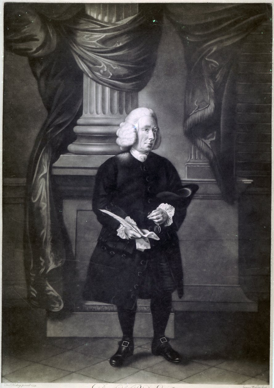 Corrida de Daniel, gravada por James Watson, 1773 de Thomas Hickey