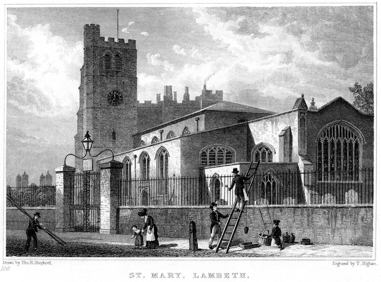 Igreja de Santa Maria, Lambeth, Londres, 1831. de Thomas Higham
