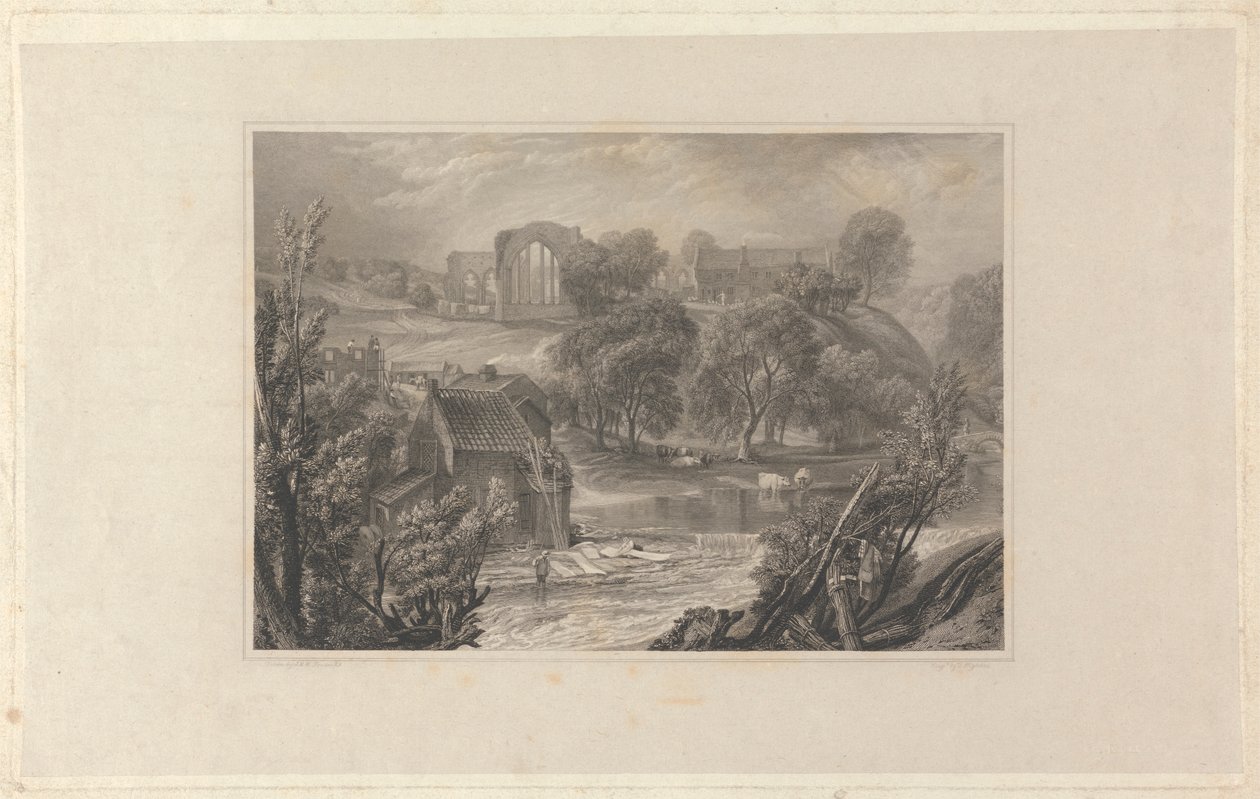 Abadia de Egglestone, perto do Castelo de Barnard de Thomas Higham