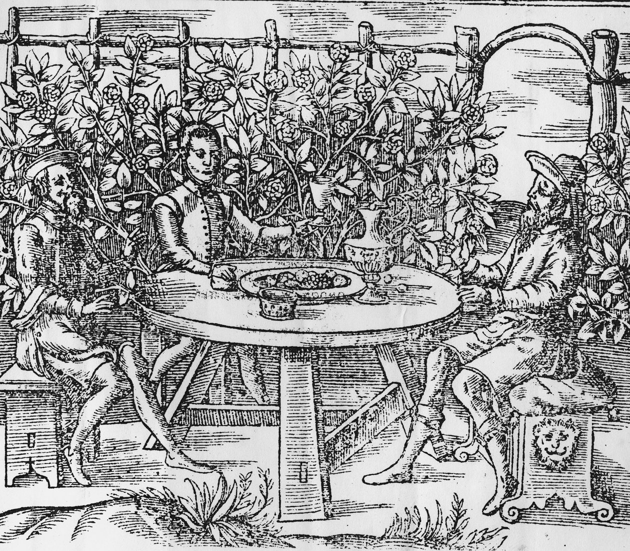 Relaxando em um caramanchão, 1577 de Thomas Hill