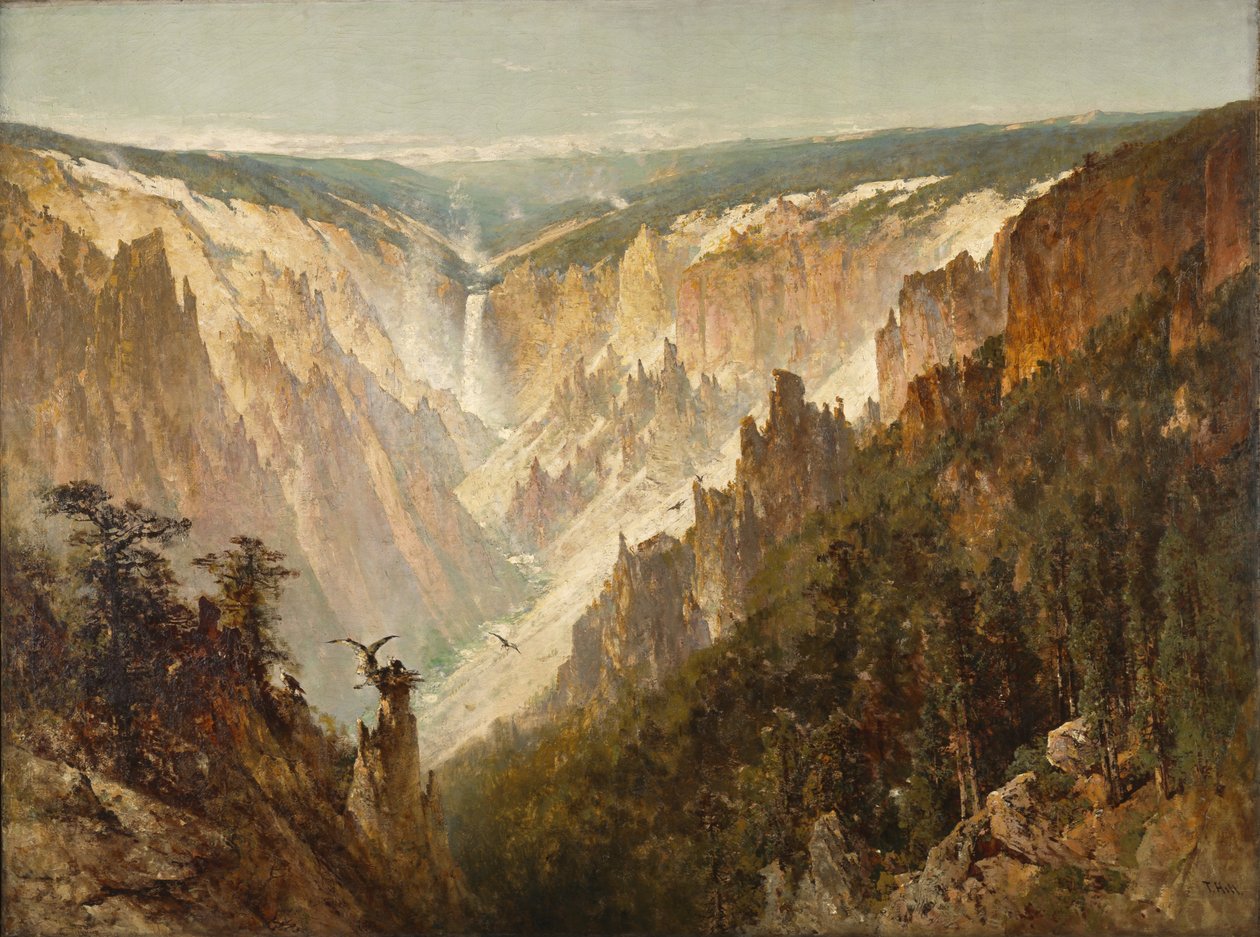 O Grand Canyon do Yellowstone, c.1884 de Thomas Hill