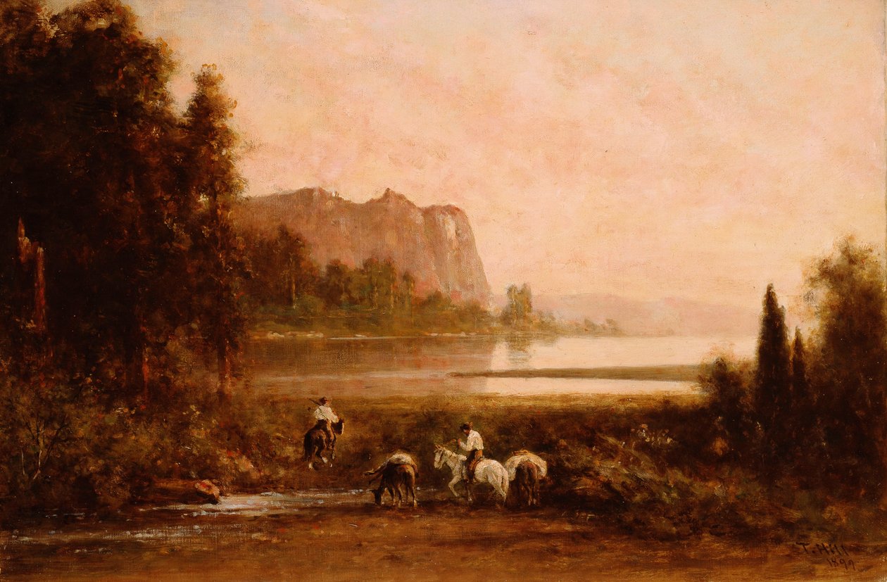 Trilhas nas montanhas de Yosemite, 1899 de Thomas Hill