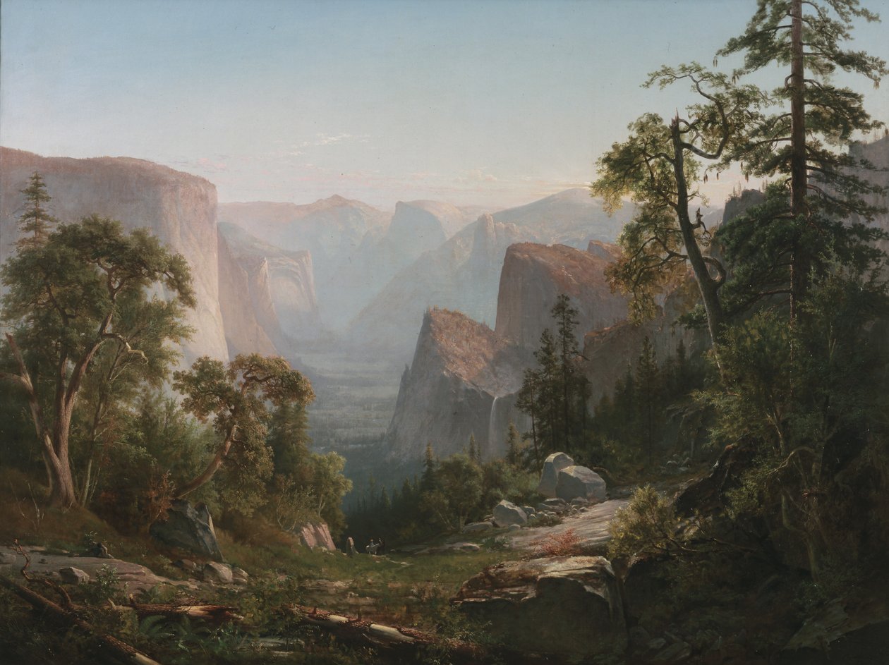 Vista do vale de Yosemite, 1865 de Thomas Hill