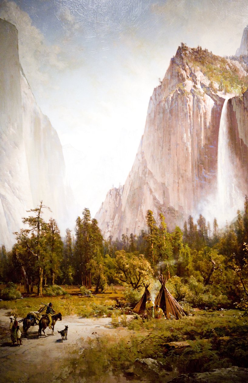 Vale de Yosemite (El Capitan e Cataratas do Véu de Noiva) de Thomas Hill