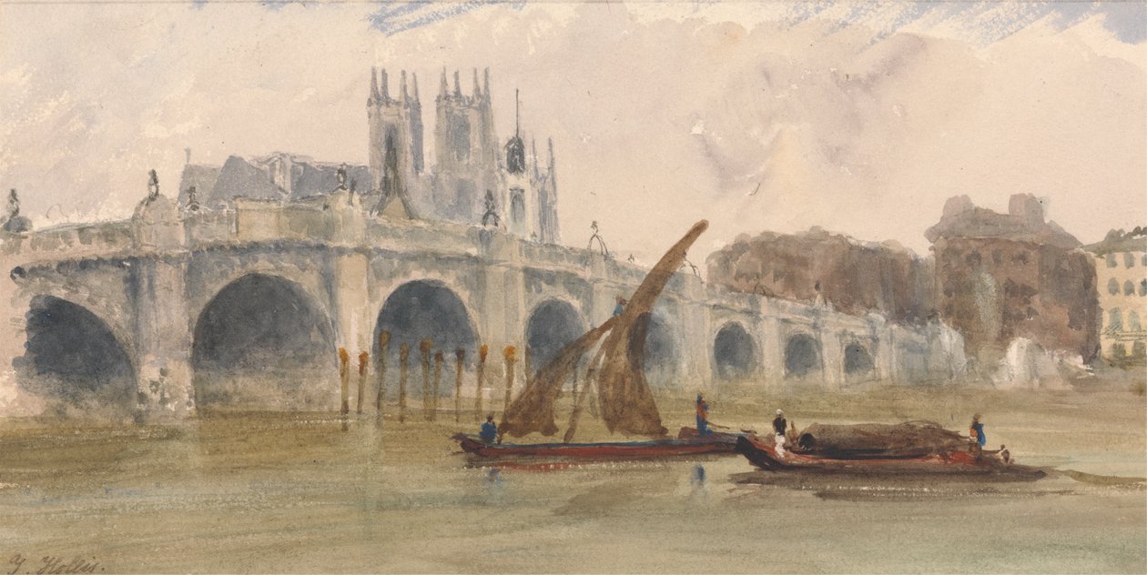 Ponte de Westminster e a Abadia de Thomas Hollis