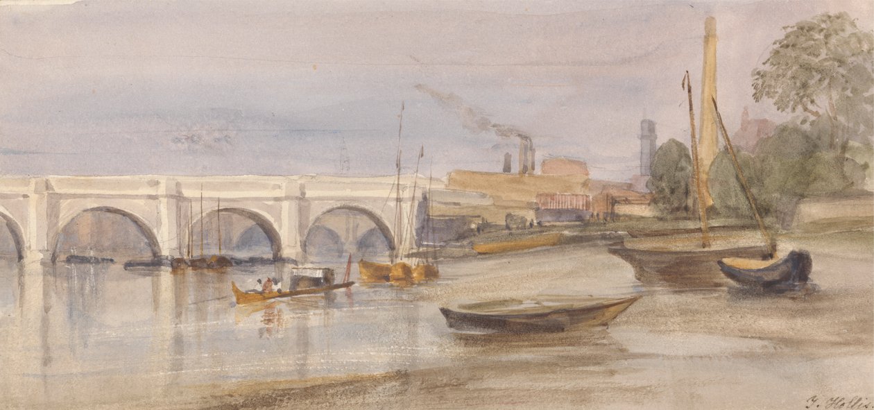 Ponte de Westminster a partir da costa de Lambeth de Thomas Hollis