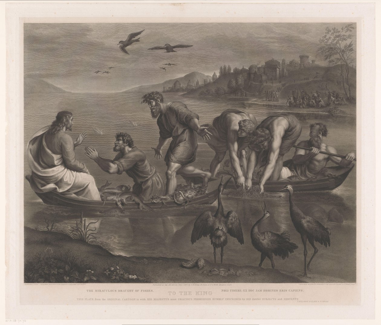 Wonderbare visvangst
O milagroso calado de peixe / Noli timere: ex hoc jam homines eris capiens (título sobre o objecto)
Prenten naar Rafaël (título da série)
Os desenhos animados Raphael (título da série) de Thomas Holloway