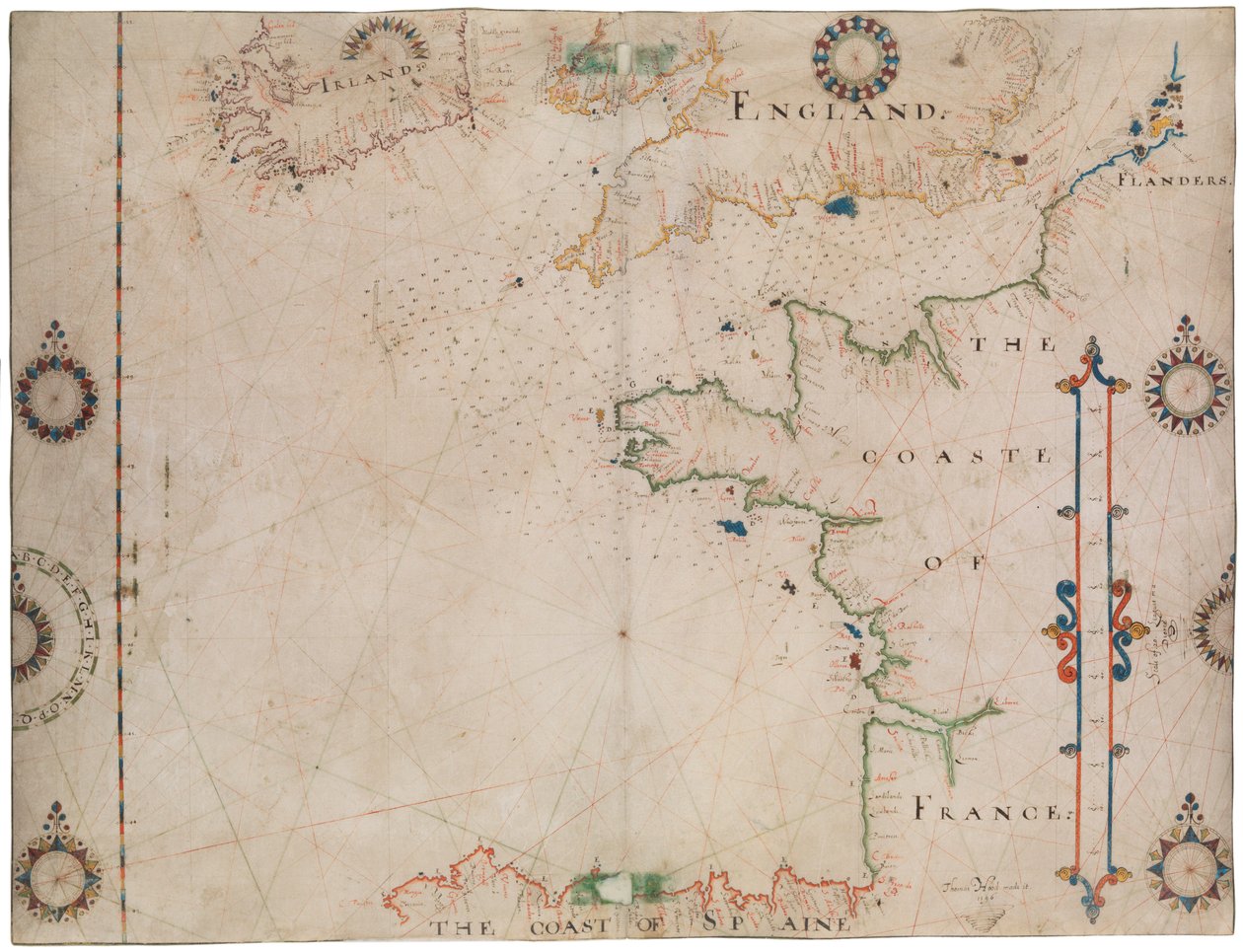 Mapa do Golfo da Biscaia e do Canal da Mancha de Thomas Hood