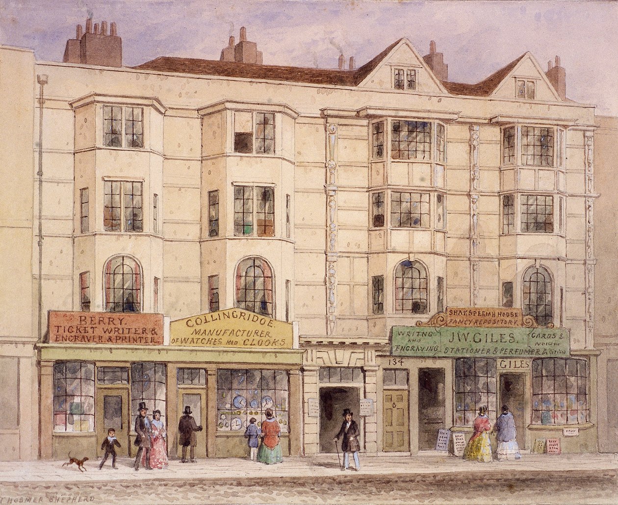 Aldersgate Street, Londres, 1851 de Thomas Hosmer Shepherd