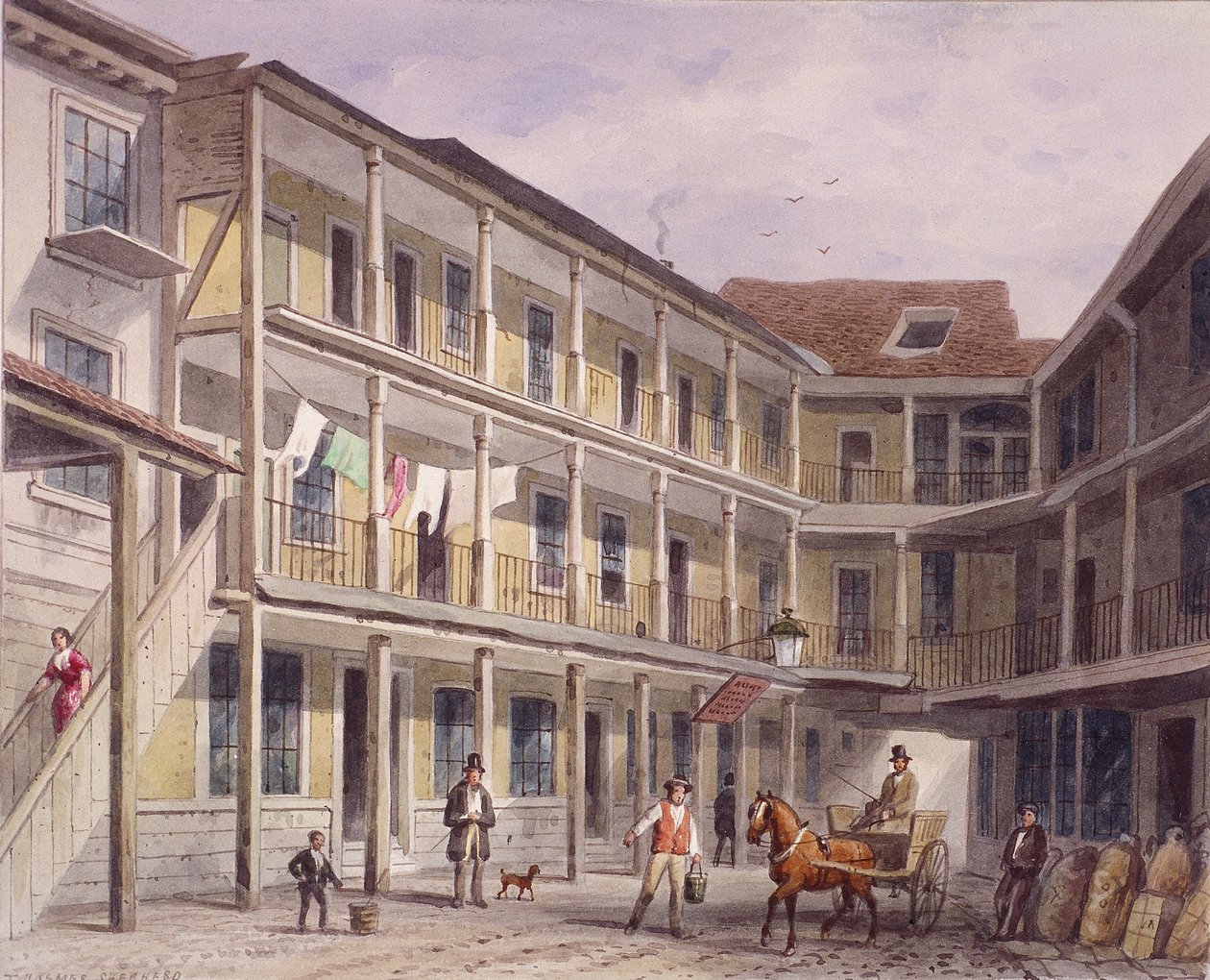 Aldgate High Street, Londres, c1850 de Thomas Hosmer Shepherd
