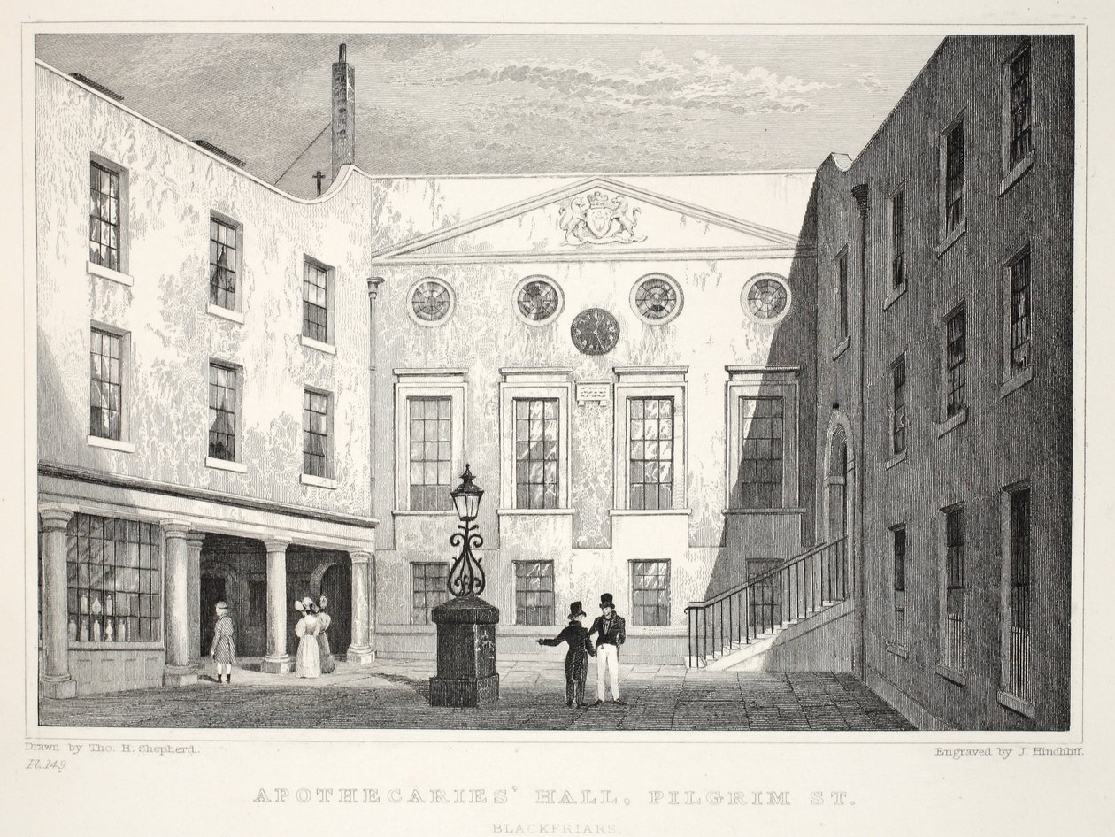 Apothecaries &39;Hall, de Londres e é Environs no pub do século XIX. Jones und Co., 1827-1829 de Thomas Hosmer Shepherd