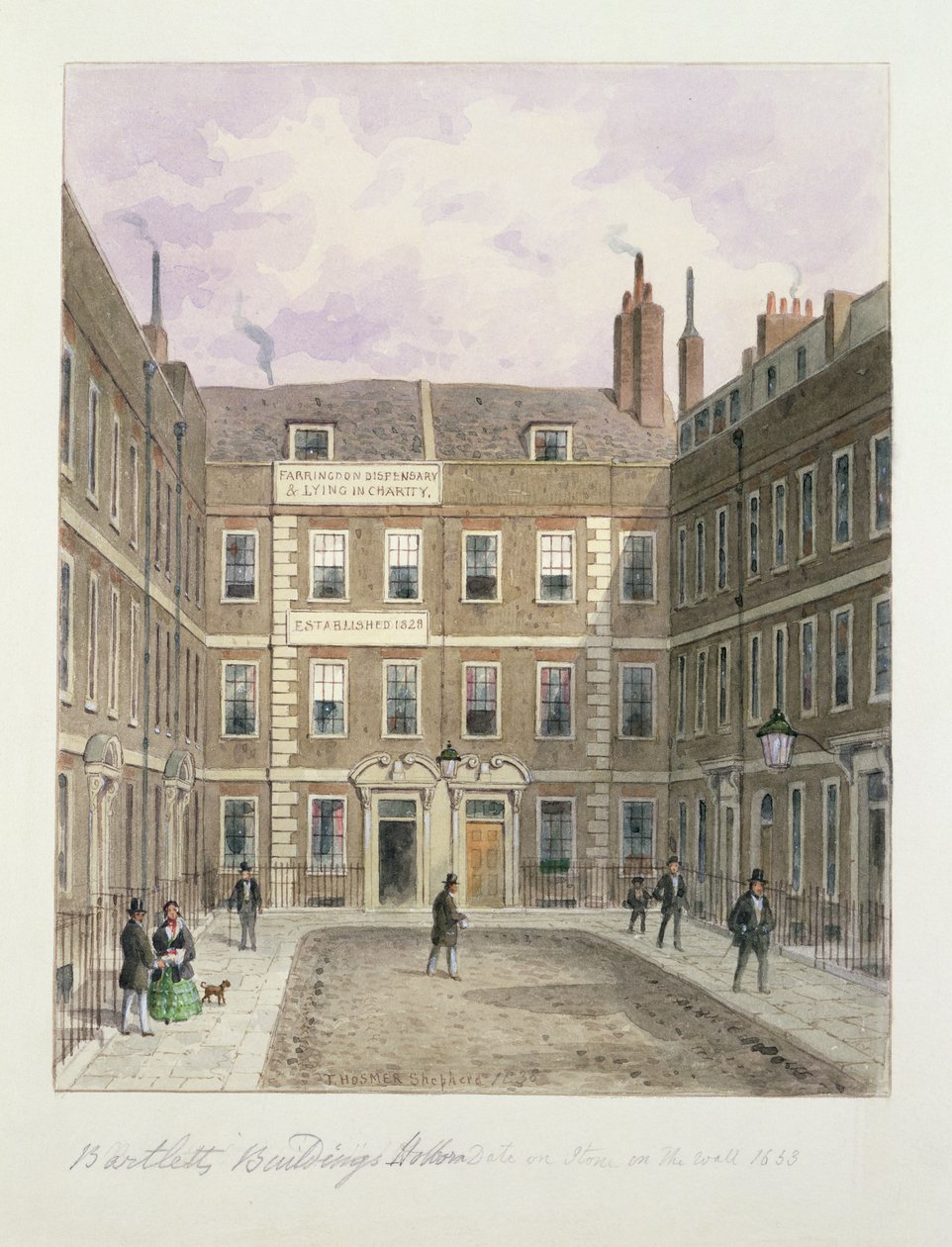 Edifícios de Bartlett, Holborn, 1838 de Thomas Hosmer Shepherd