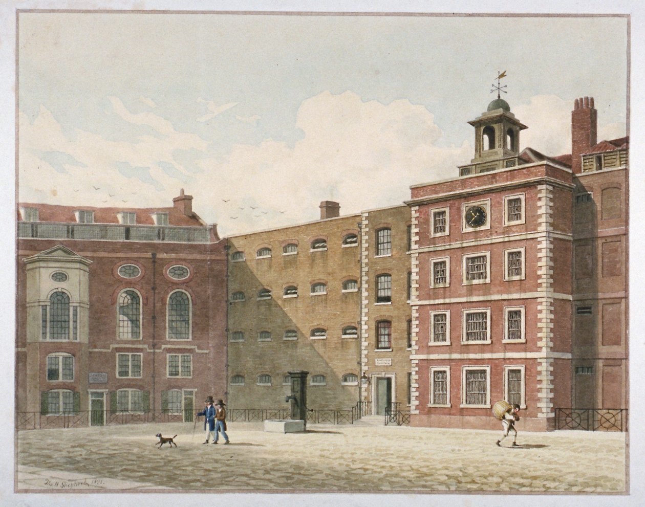 Bridewell, cidade de Londres, 1821 de Thomas Hosmer Shepherd