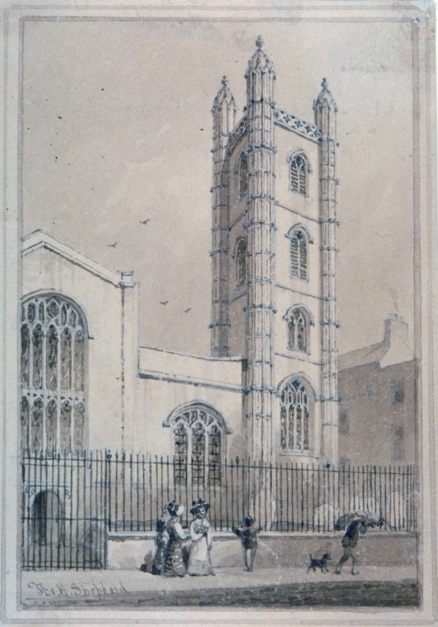 Igreja de St Mary Aldermary, cidade de Londres, 1830 de Thomas Hosmer Shepherd