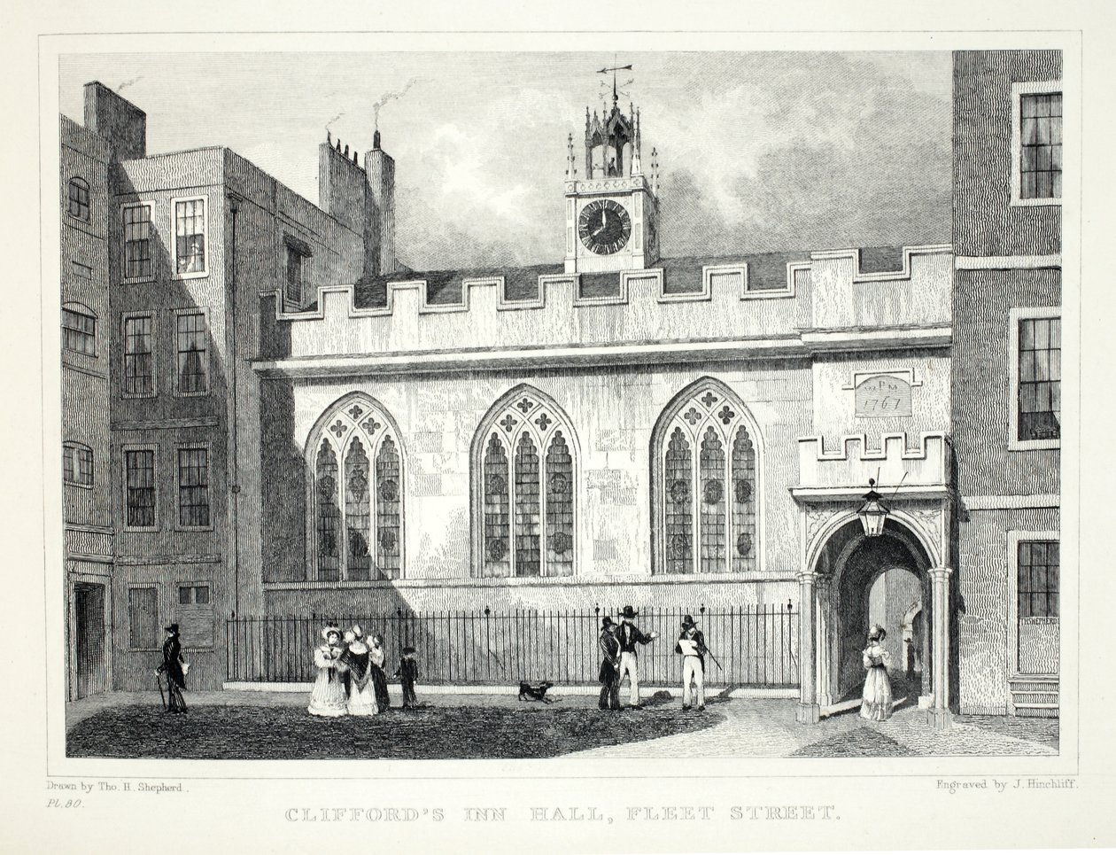 Inn de Clifford, de Londres e é Environs no pub do século XIX. Jones und Co., 1827-1829 de Thomas Hosmer Shepherd