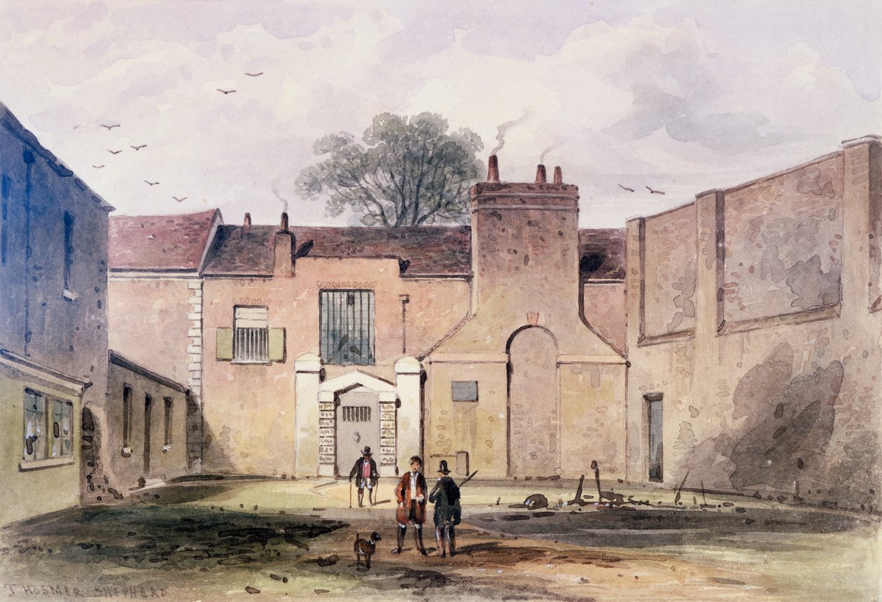 Entrada para a prisão de Tothill Fields, 1850 de Thomas Hosmer Shepherd