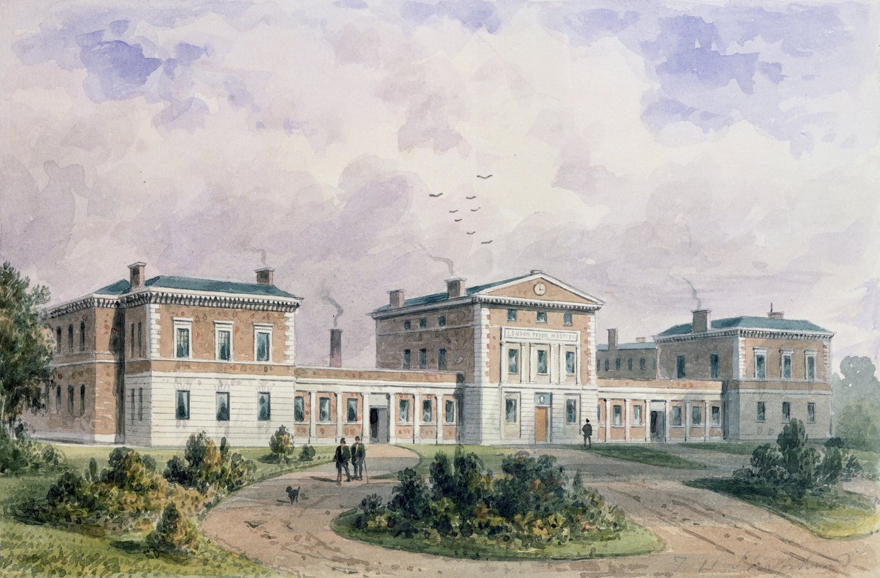 Hospital da Febre, Liverpool Road, 1849 de Thomas Hosmer Shepherd