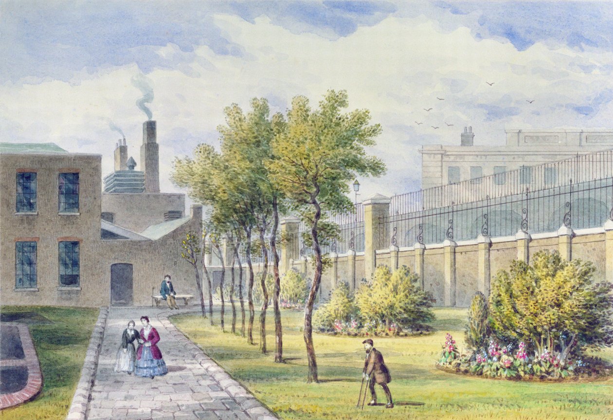 Jardim do Hospital St. Thomas, Southwark, Londres de Thomas Hosmer Shepherd
