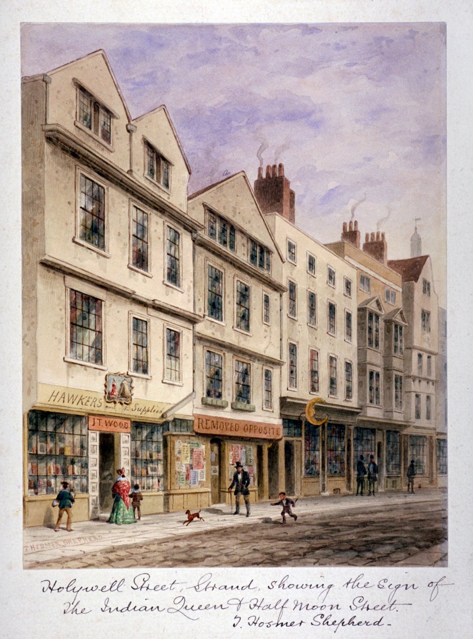 Holywell Street, Westminster, Londres, c1853 de Thomas Hosmer Shepherd