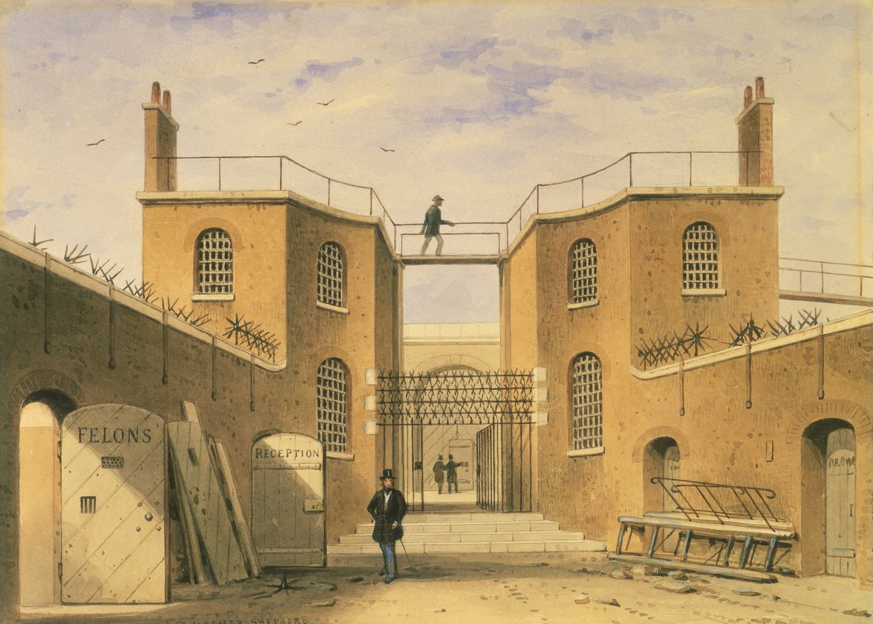 Casa de correção, Clerkenwell, Londres, c1850 de Thomas Hosmer Shepherd