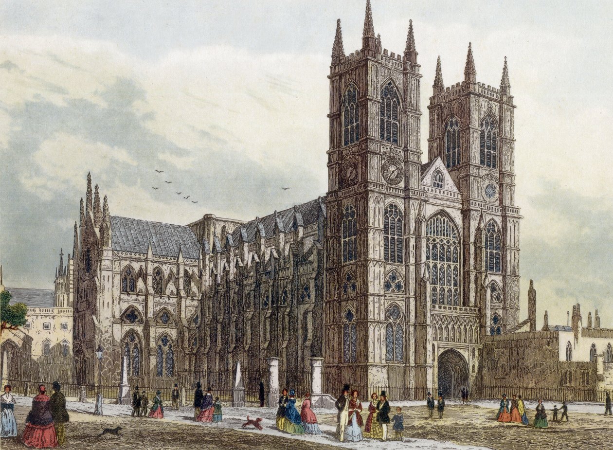 Londres: abadia de Westminster, c. 1840 (gravura) de Thomas Hosmer Shepherd
