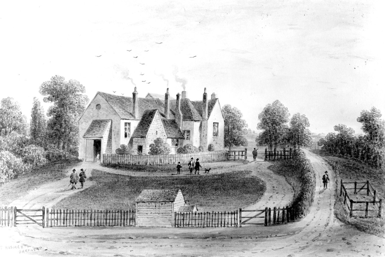 Banqueting House do Lord Mayor, Oxford Road, cerca de 1840 (desenho) de Thomas Hosmer Shepherd