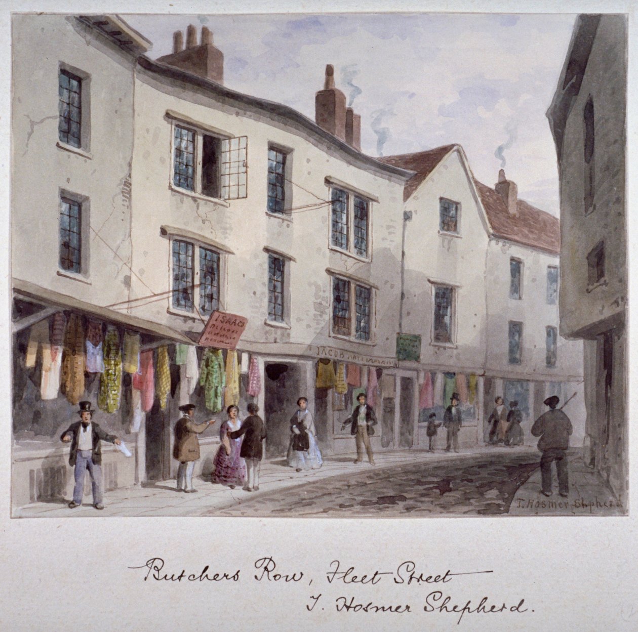 Provavelmente uma vista de Holywell Street, Westminster, Londres, c1850 de Thomas Hosmer Shepherd