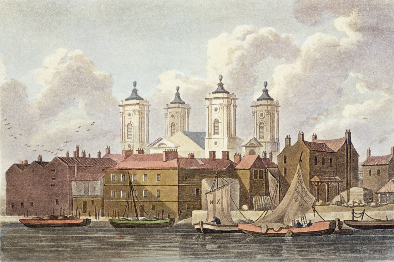 St. Johns Church Westminster, 1815 de Thomas Hosmer Shepherd