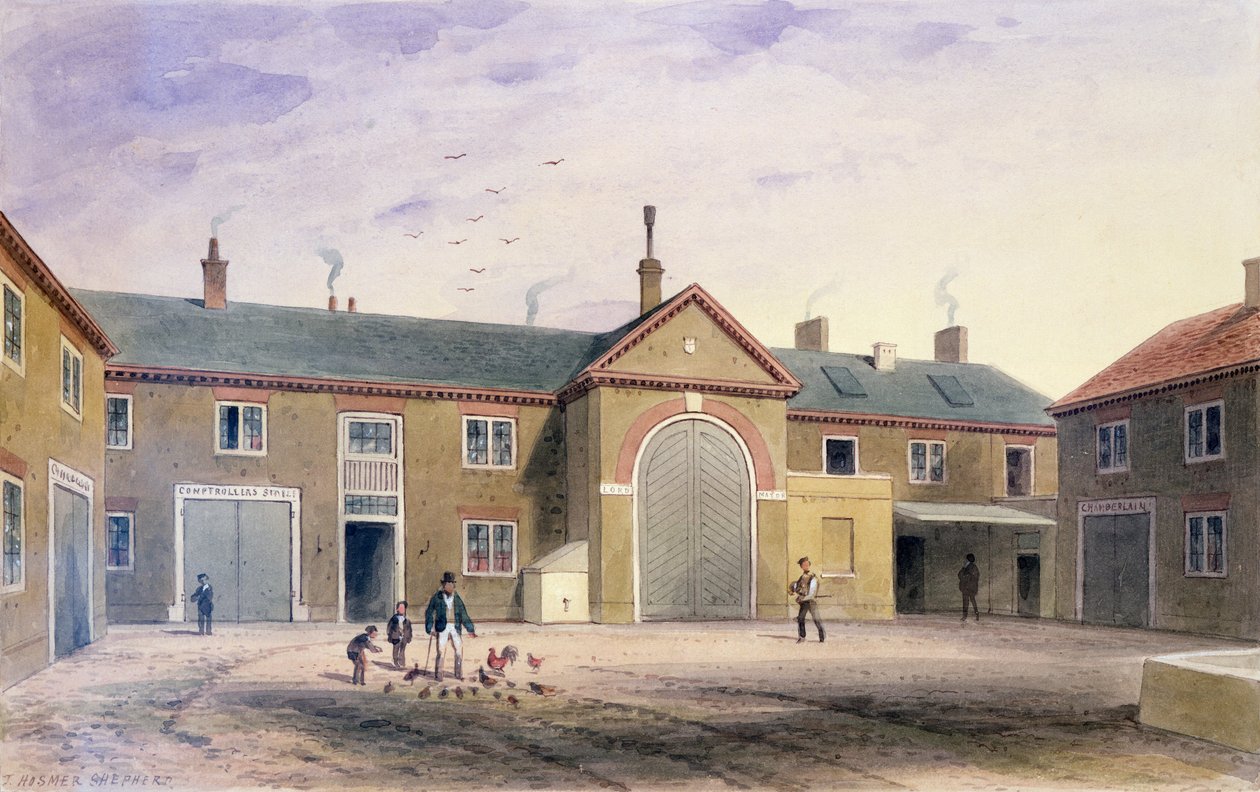 A cidade Green Yard, 1855 de Thomas Hosmer Shepherd