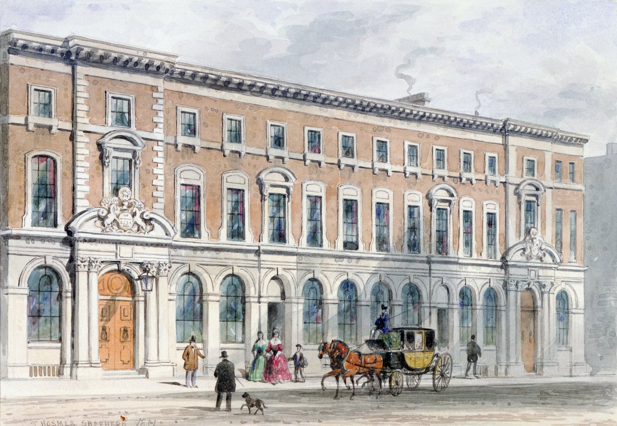 O Novo Edifício do Comerciante Taylors and Hall, 1853 de Thomas Hosmer Shepherd