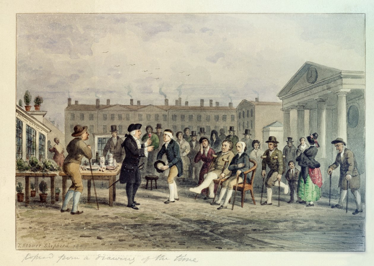 O Quack Doctor, 1857 de Thomas Hosmer Shepherd