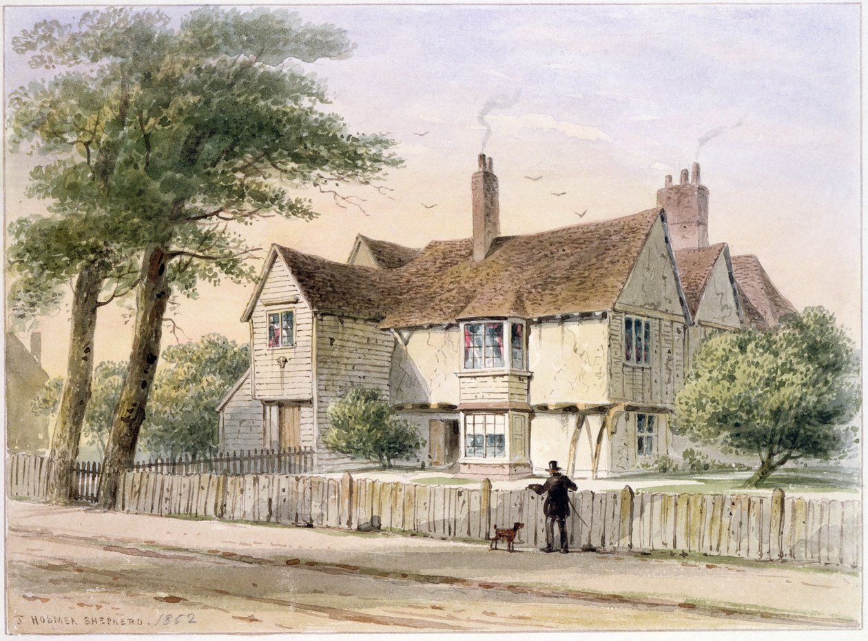 A casa reitorial, Newington Butts, 1852 de Thomas Hosmer Shepherd