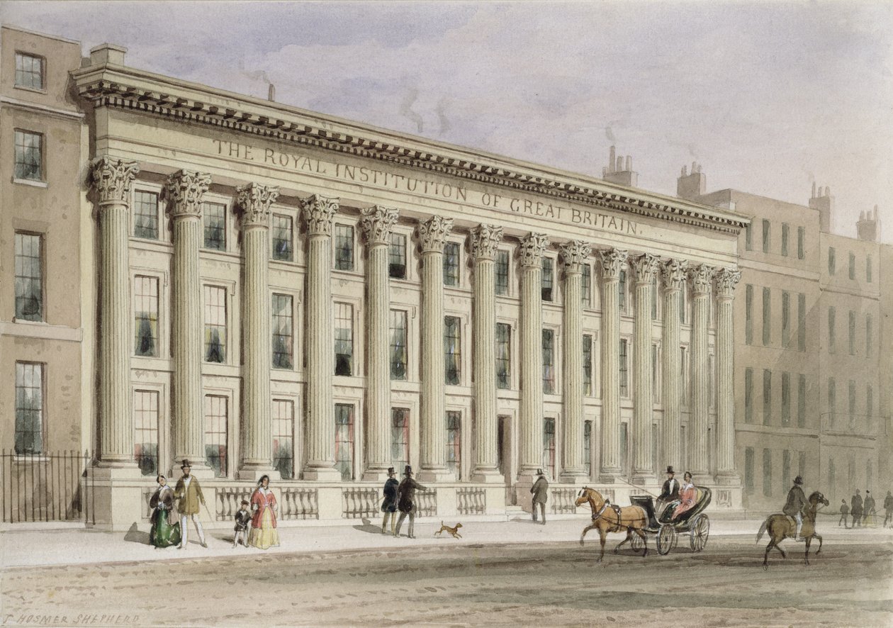 A Real Instituição da Grã-Bretanha, Albemarle Street, c.1838 de Thomas Hosmer Shepherd