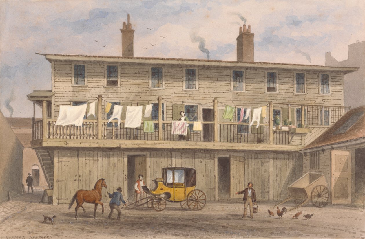 The Vine Inn, Vine Yard, Aldersgate na cidade de Londres de Thomas Hosmer Shepherd