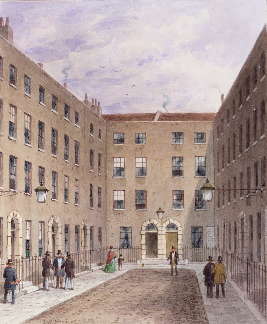 Travies &39;Inn, Holborn, 1858 (wc no papel) de Thomas Hosmer Shepherd