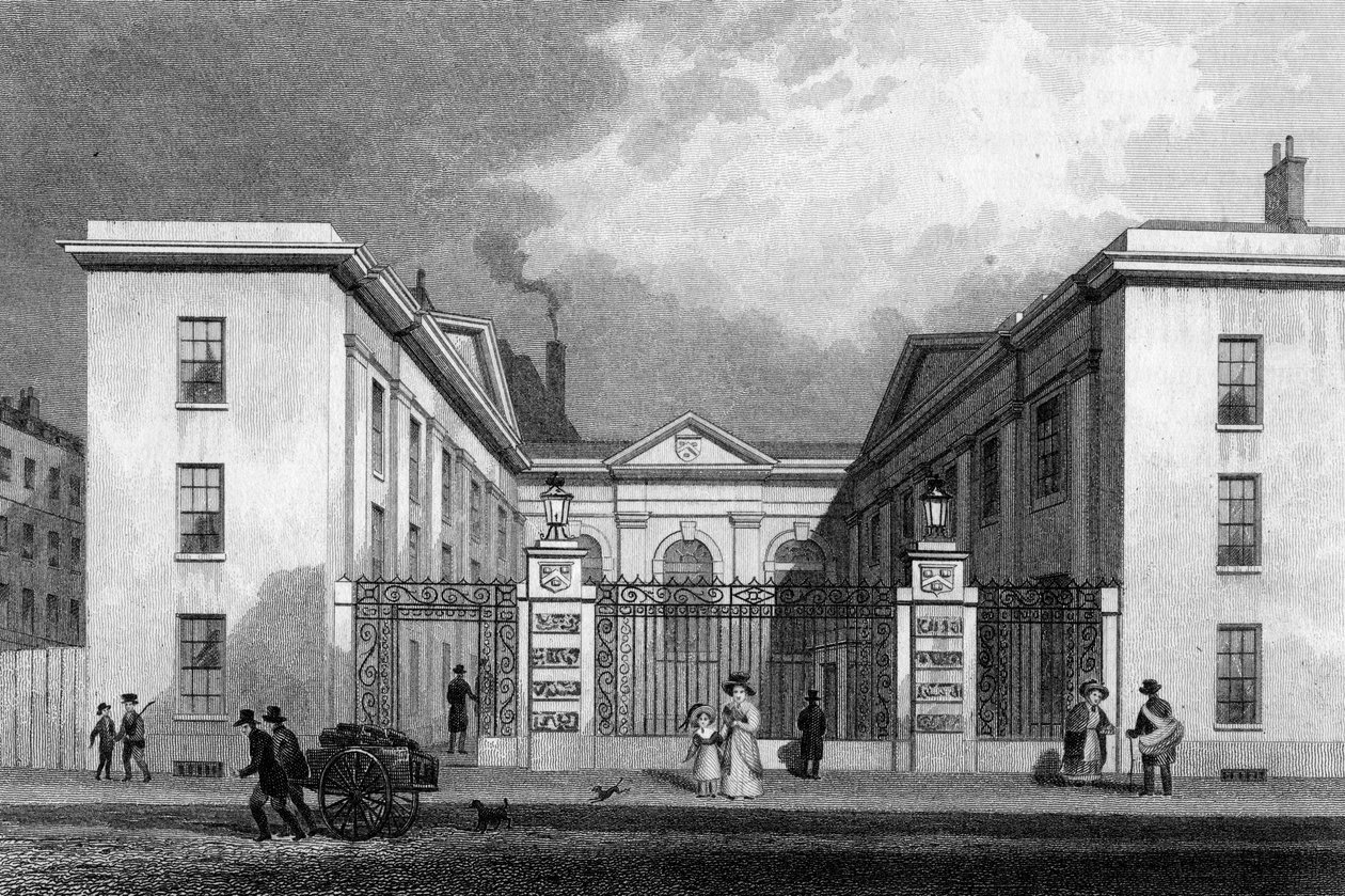 Salão dos Vintners, Upper Thames Street, impressão feita por R. Acon, c.1829-31 de Thomas Hosmer Shepherd