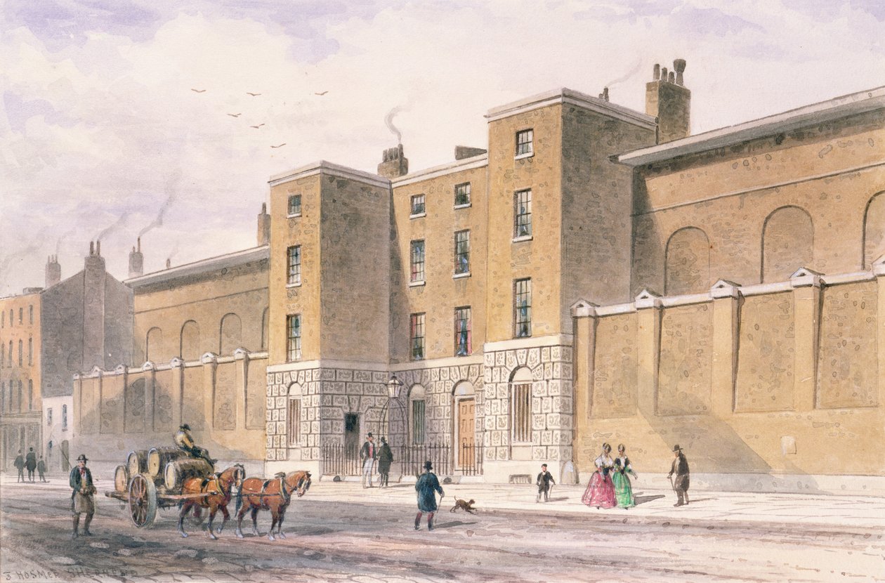 Prisão da Rua Whitecross, 1850 de Thomas Hosmer Shepherd